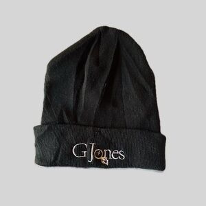 G Jones black beanie